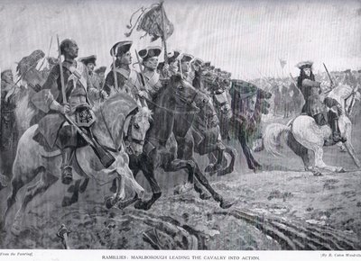 Ramillies: Marlborough Leading the Cavalry into Action, c.1910 by Richard Caton Woodville